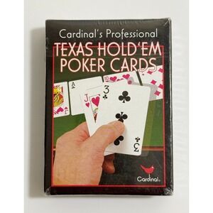 Cardinal's TEXAS HOLD 'EM Poker Cards Professional 2004 Sealed New